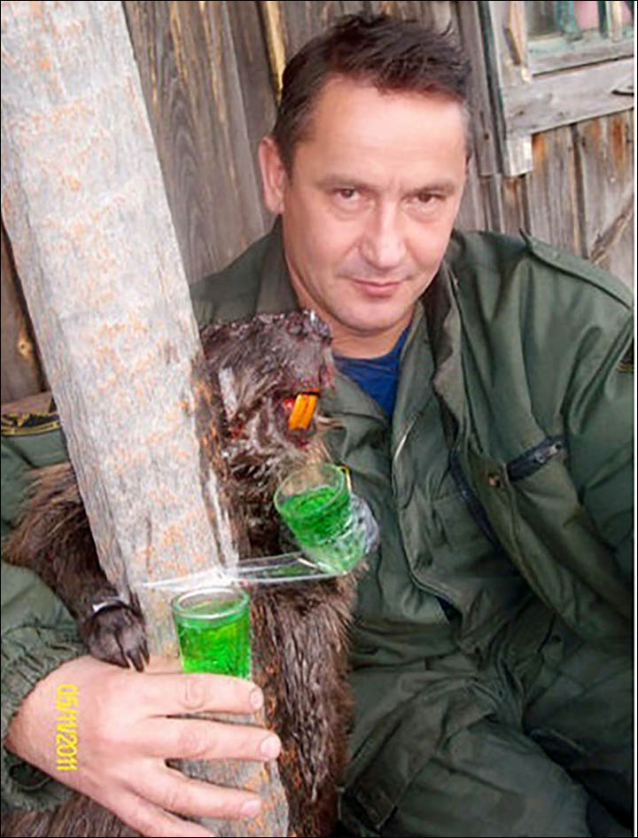 Gotovchikov with badger