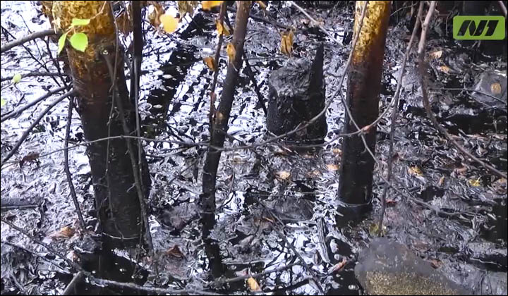 Oil spill in Nizhnevartovsk