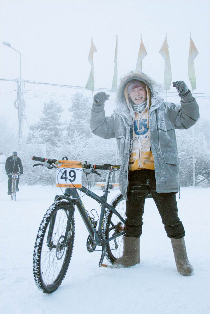 The world's coldest cycle race at bone-chilling minus 40C
