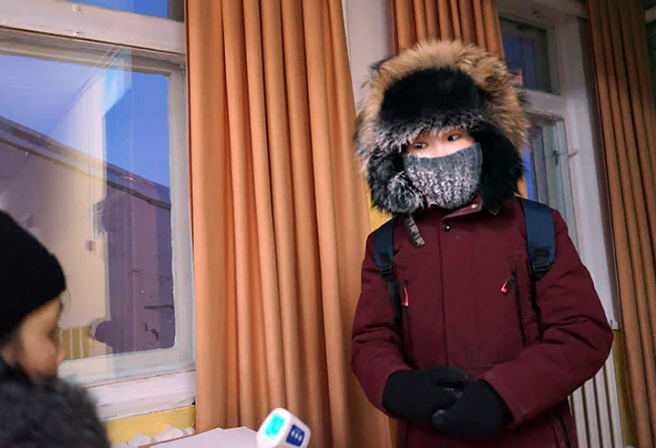 The world’s coldest school run as children in Yakutia gather to classes at -51C