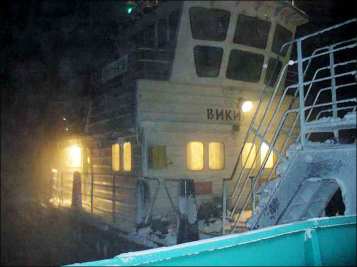 Ferry rescue on Yenisei river