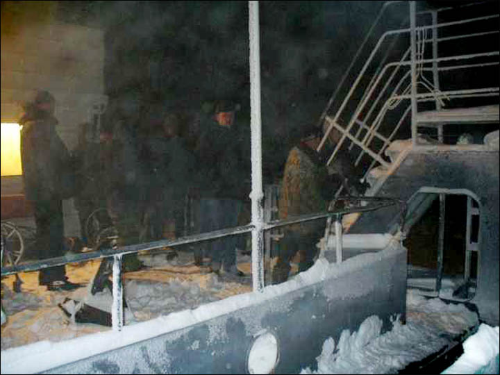 Ferry rescue on Yenisei river