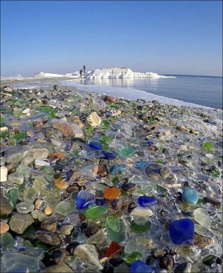 Glass Beach where nature has turned pollution into beauty