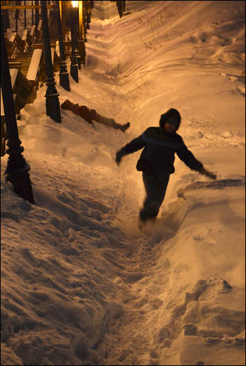 When the temperature dips to minus 30C in Tobolsk, kids are allowed a day off school.  