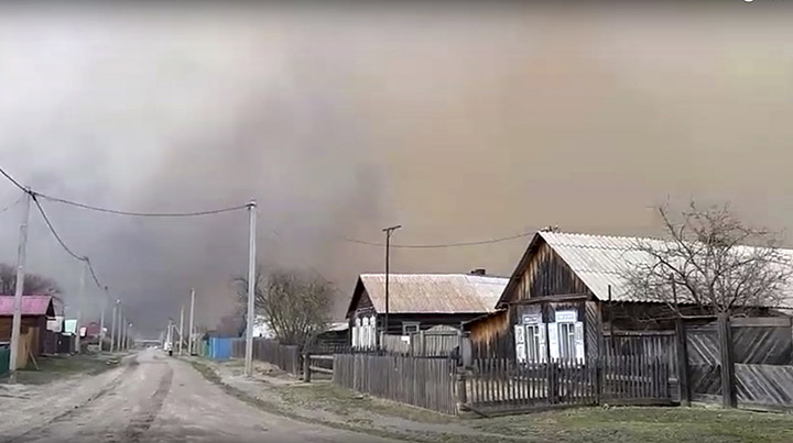 Fire approaches to a village