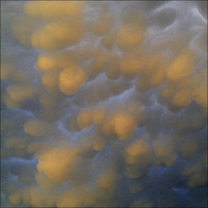 Mammatus clouds in Novosibirsk