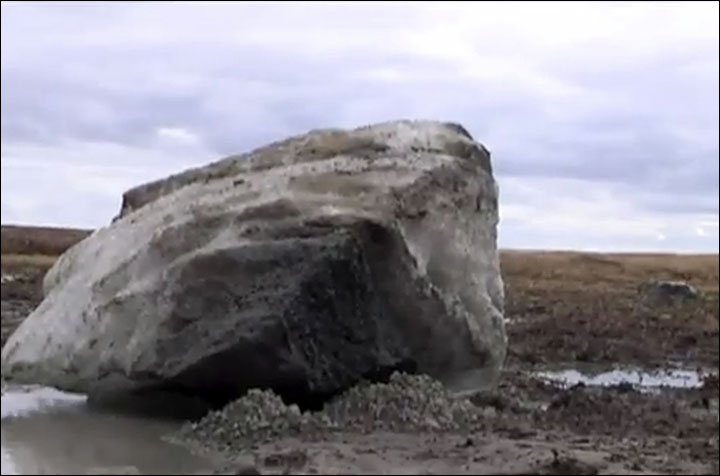 Pipes are built over bulging and unstable Arctic pingos prone to violent eruptions caused by 'thawing methane gas', as seen twice on the Yamal peninsula this year.