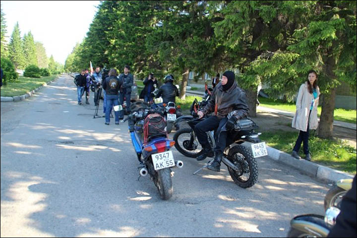 Omsk bikers protest