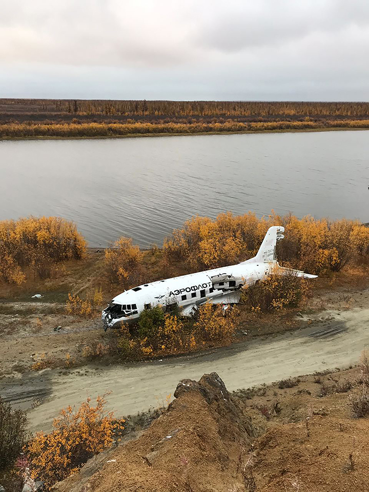 The Kremlin leader’s former personal aircraft today languishes in an aircraft cemetery in Chersky, in Yakutia region. 