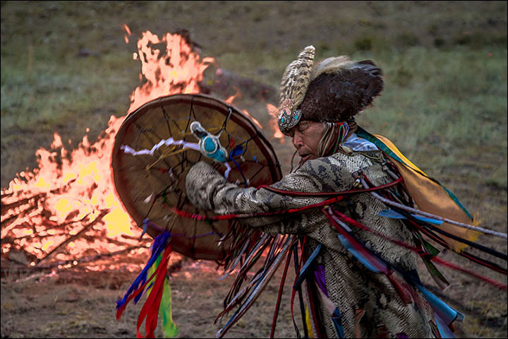 Stunning pictures as shamans from around the world gather in Sayan Mountains