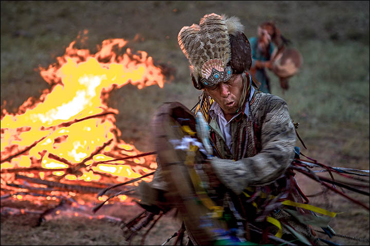 Stunning pictures as shamans from around the world gather in Sayan Mountains