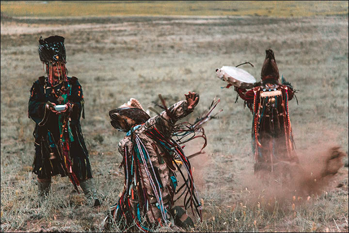 Stunning pictures as shamans from around the world gather in Sayan Mountains