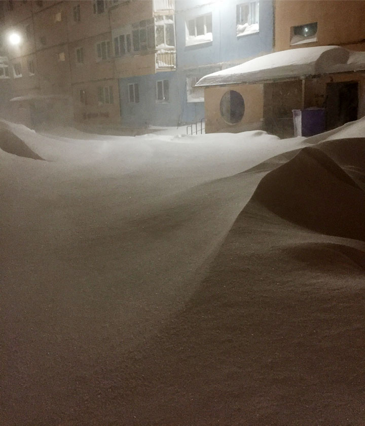 Snow in Norilsk