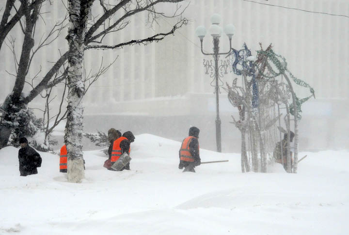 Blizzard on Sakhalin