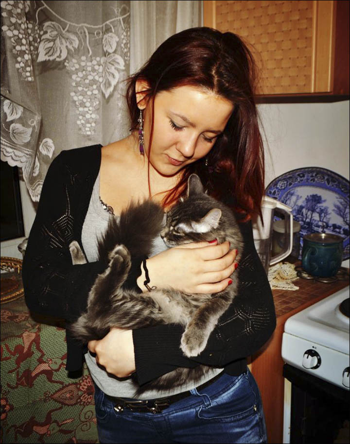Sofia with kitten