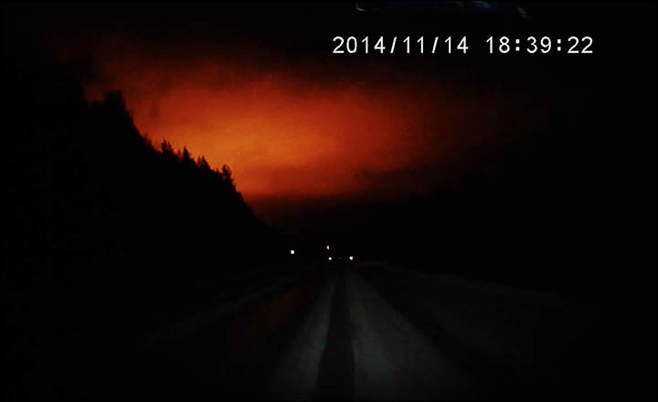 Amazing 'explosion' turns night to day in the Urals 