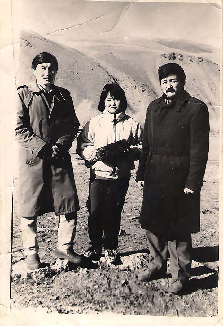 Alena Kypchakova, the musum keeper. Alena, in the middle, pictured as a child. Pictures: Alena Kypchakova