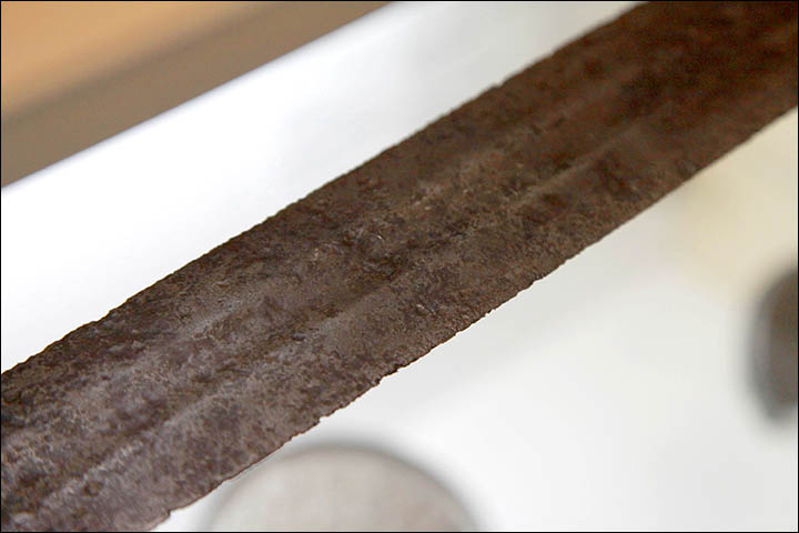 The medieval sword was discovered buried under a tree in Novosibirsk region, and scientists are keen to unlock its secrets.