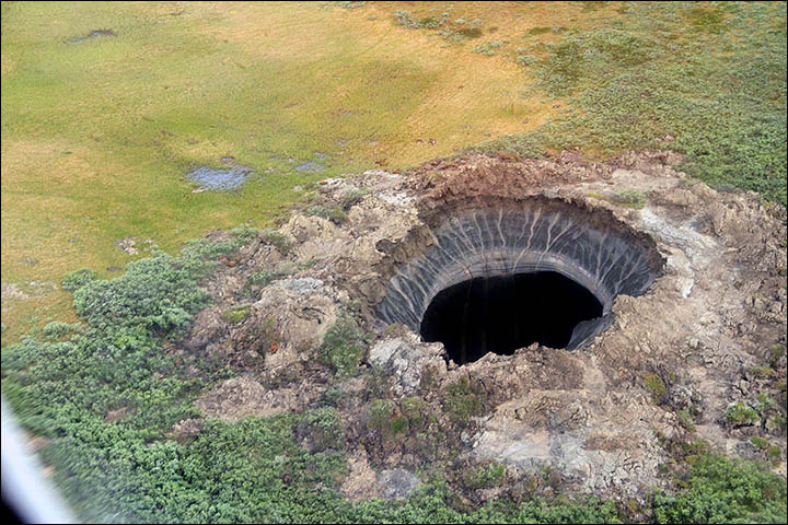 First pictures from inside the 'crater at the end of the world' 