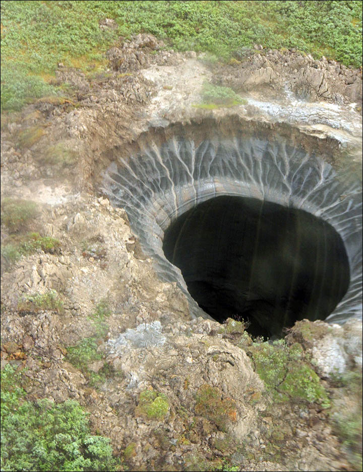 First pictures from inside the 'crater at the end of the world' 