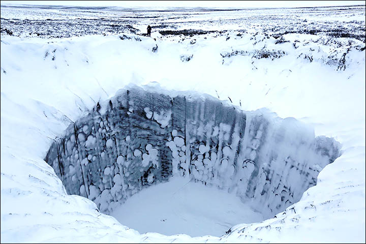 Exclusive new pictures INSIDE mystery Siberian crater