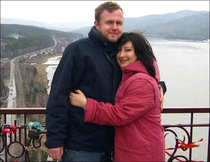 Michael Oliver and wife Nastya