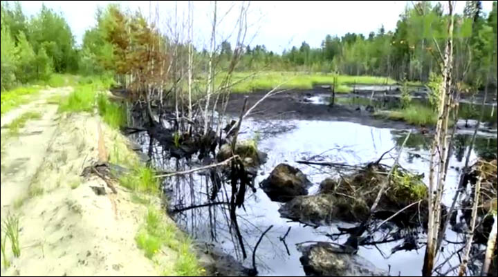 Oil spill in Nizhnevartovsk