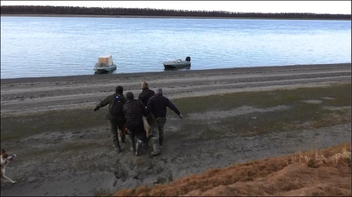 Carrying to the boat
