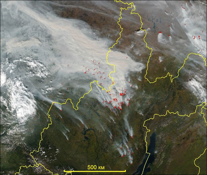 Wildfires in Irkutsk region