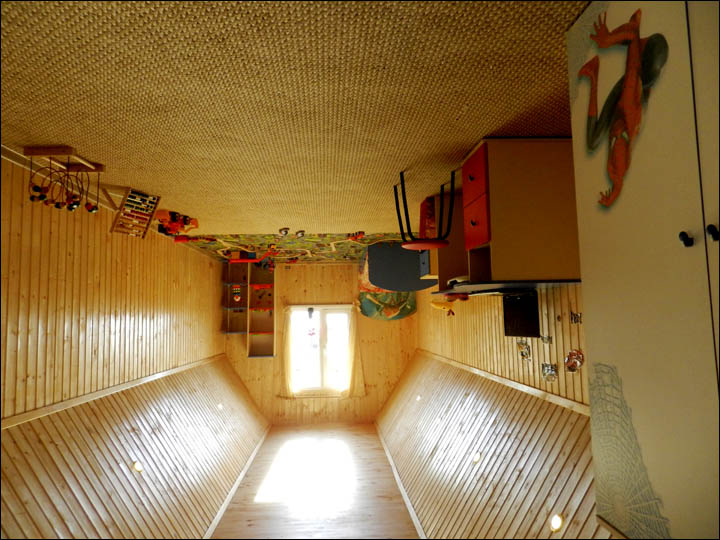 Children room in upside down house in Omsk