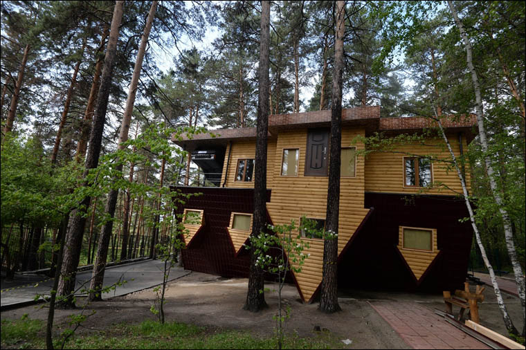 Upside down house in Novosibirsk