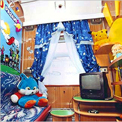 Children playroom on board of Altai train 