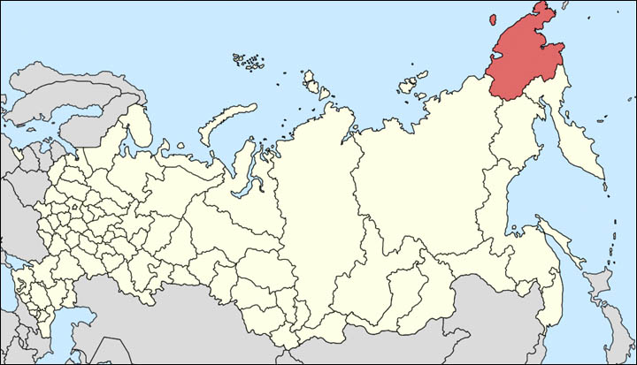 Chukotka on the map