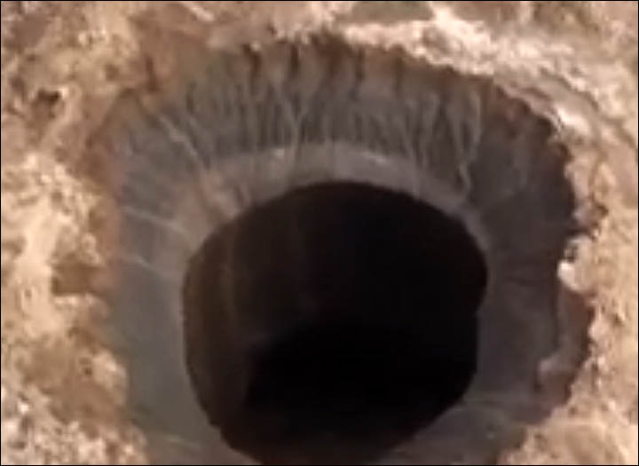 Large crater appears at the 'end of the world'