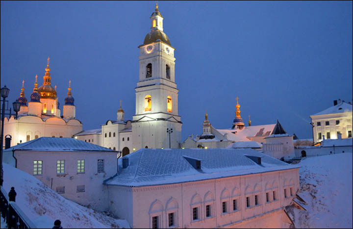 Majestic Kremlin in Tobolsk, the only one in Siberia