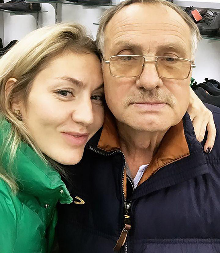Tatiana Vinogradiva and her dad Viktor