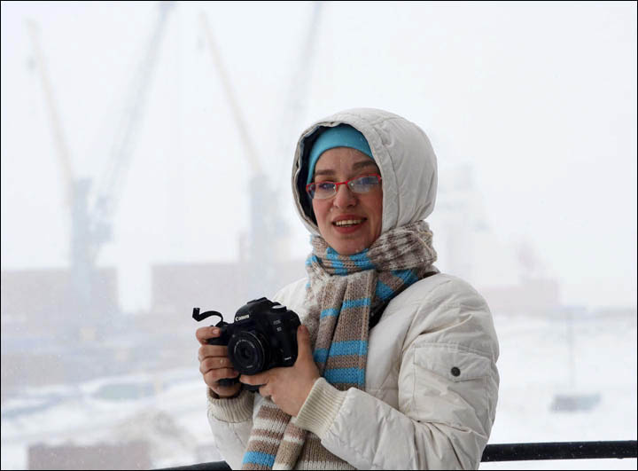 Nadezhda Rimskaya with camera