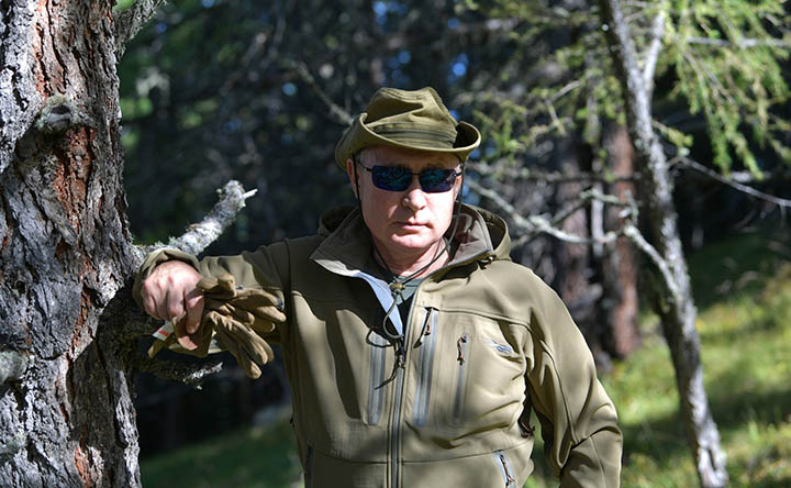 Putin in taiga