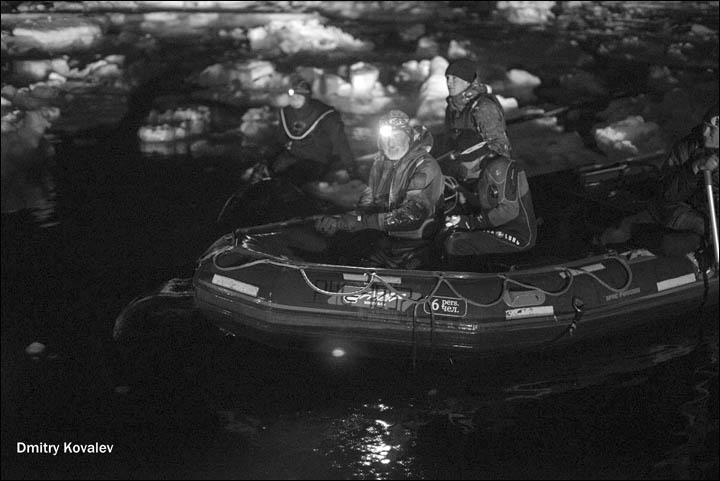 Rescue operation at night