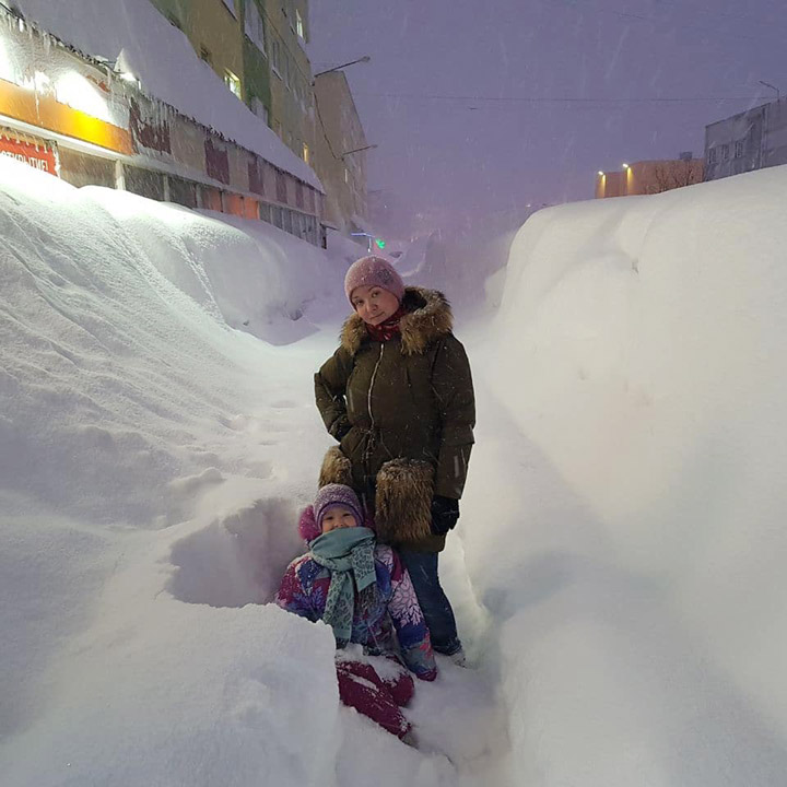 Snow in Norilsk