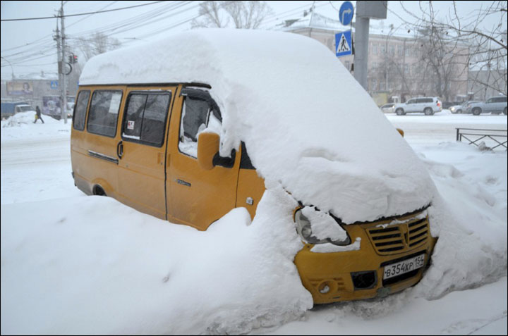 Snow drift Novosibirsk