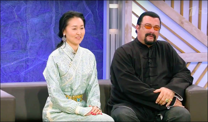 Steven Seagal and his wife
