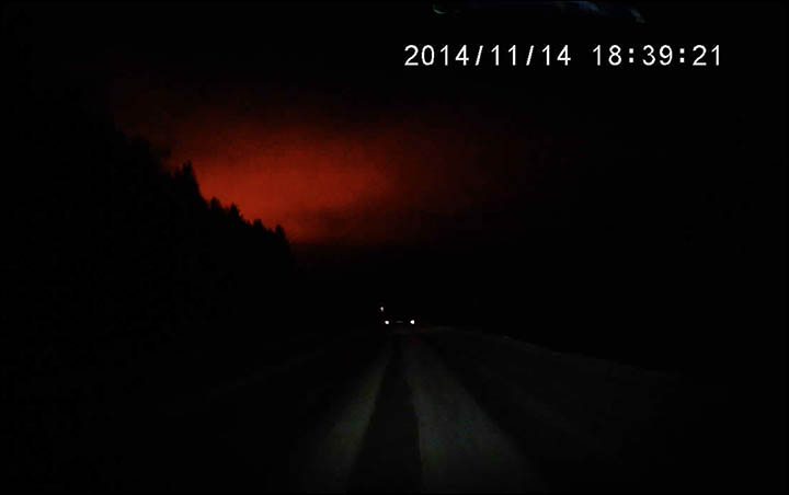 Amazing 'explosion' turns night to day in the Urals 