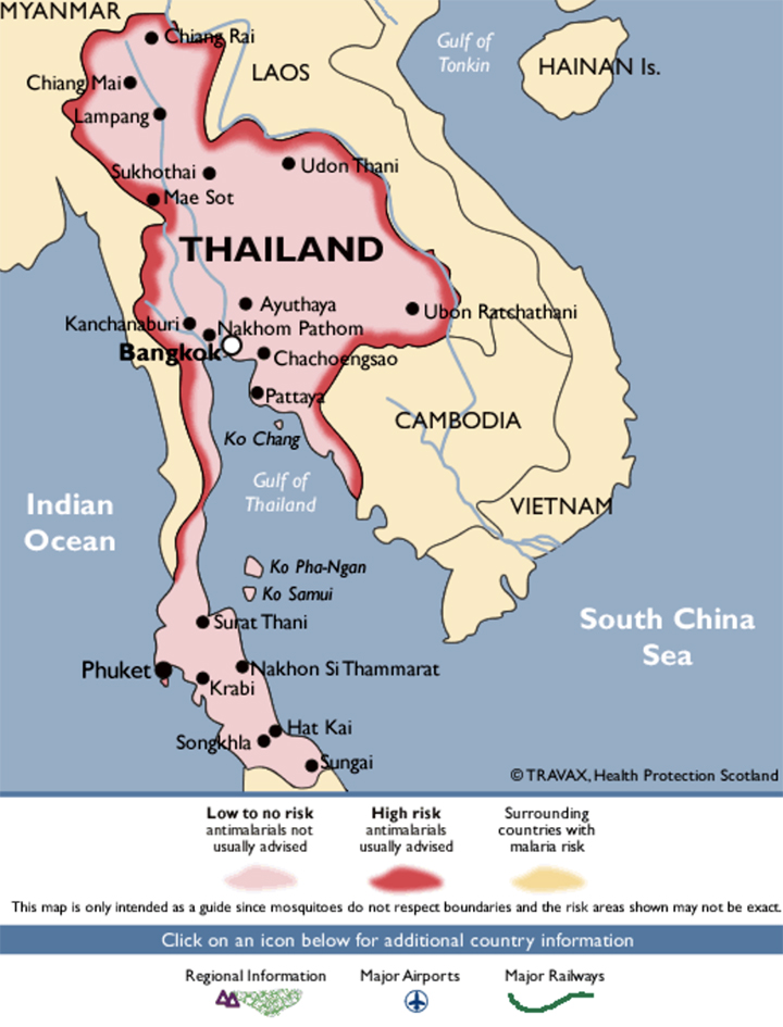 Map Thailand Dengue - Maps of the World