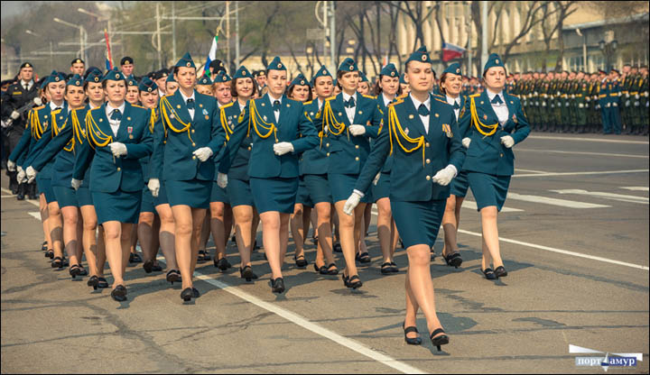 Victory Day parade in Blagoveshchensk