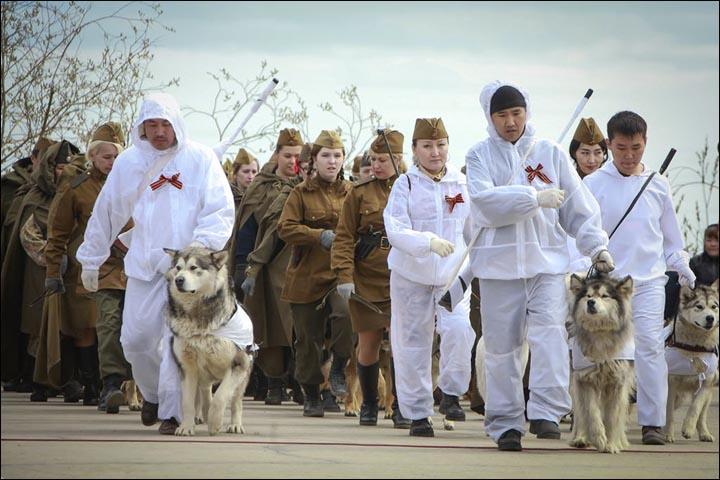 Victory Day parade in Yakutsk