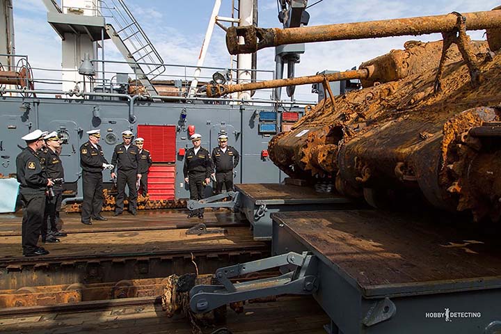 Sherman as lifted from Barents Sea