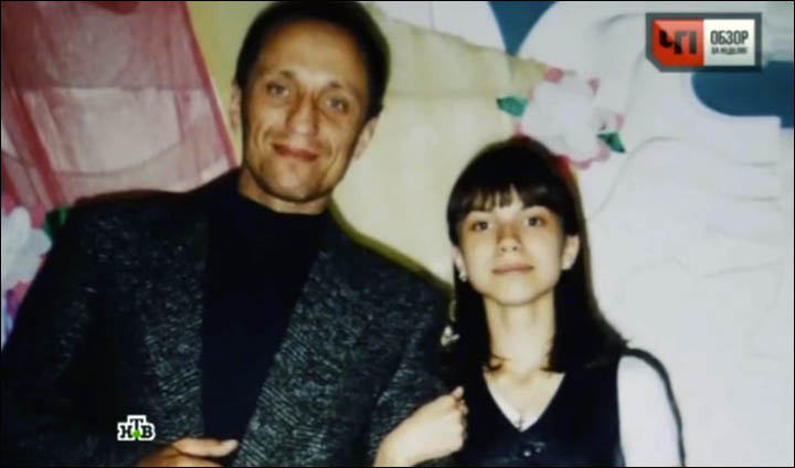Mikhail Popkov with daughter