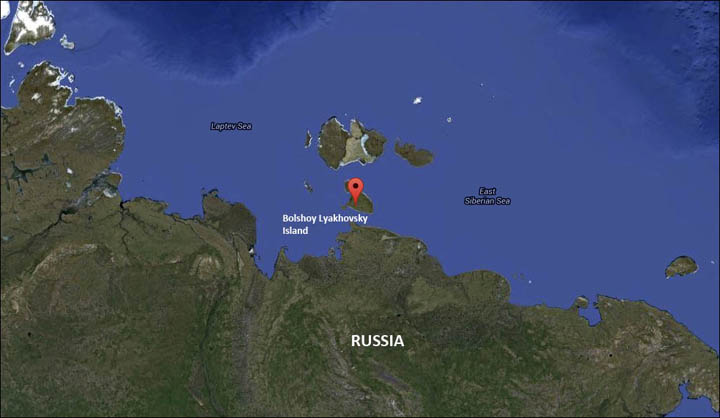 Bolshoy Lyakhovsky Island on the map