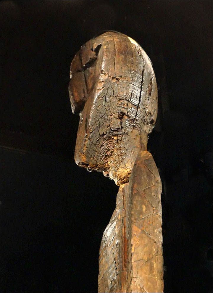 The Idol is the oldest wooden statue in the world, estimated as having been constructed approximately Â 9,500 years ago